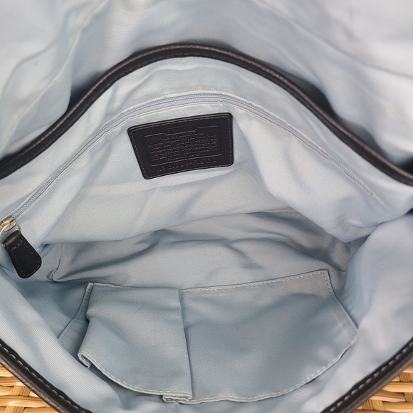 Coach Black Pebbled Leather Legacy Flap Shoulder Bag Silver Hardware - Picture 13 of 16